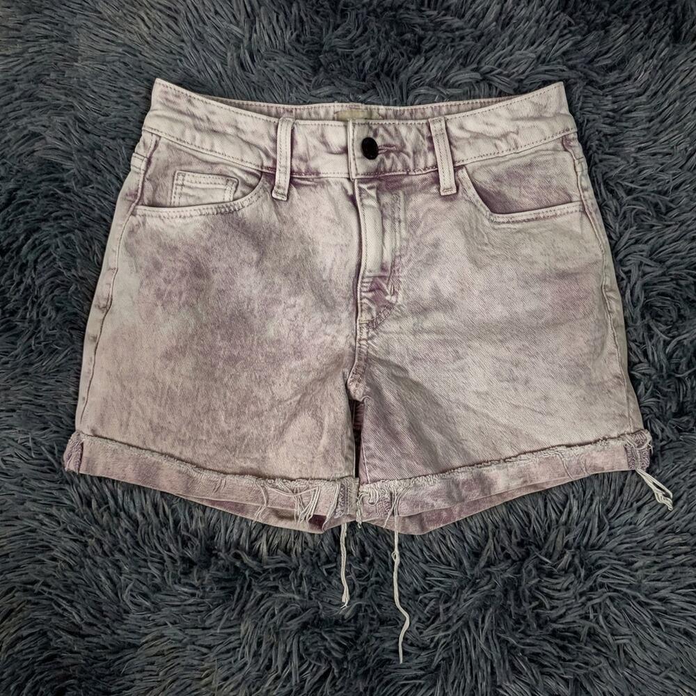 Universal Thread Vintage Midi 0 24 Denim Shorts Frayed Hem - Picture 2 of 11